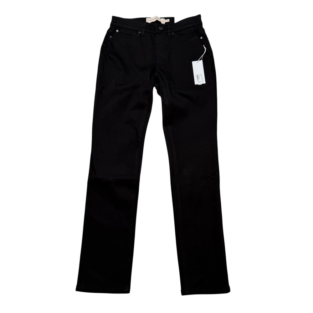 SOFT‎ SURROUNDINGS Ultimate Denim Straight Jeans Black Women's Size XS NWT